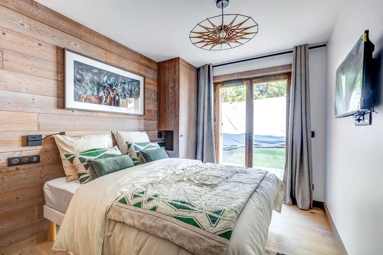 4-Room Apartment With Garden, Gym And Shared Spa Megeve