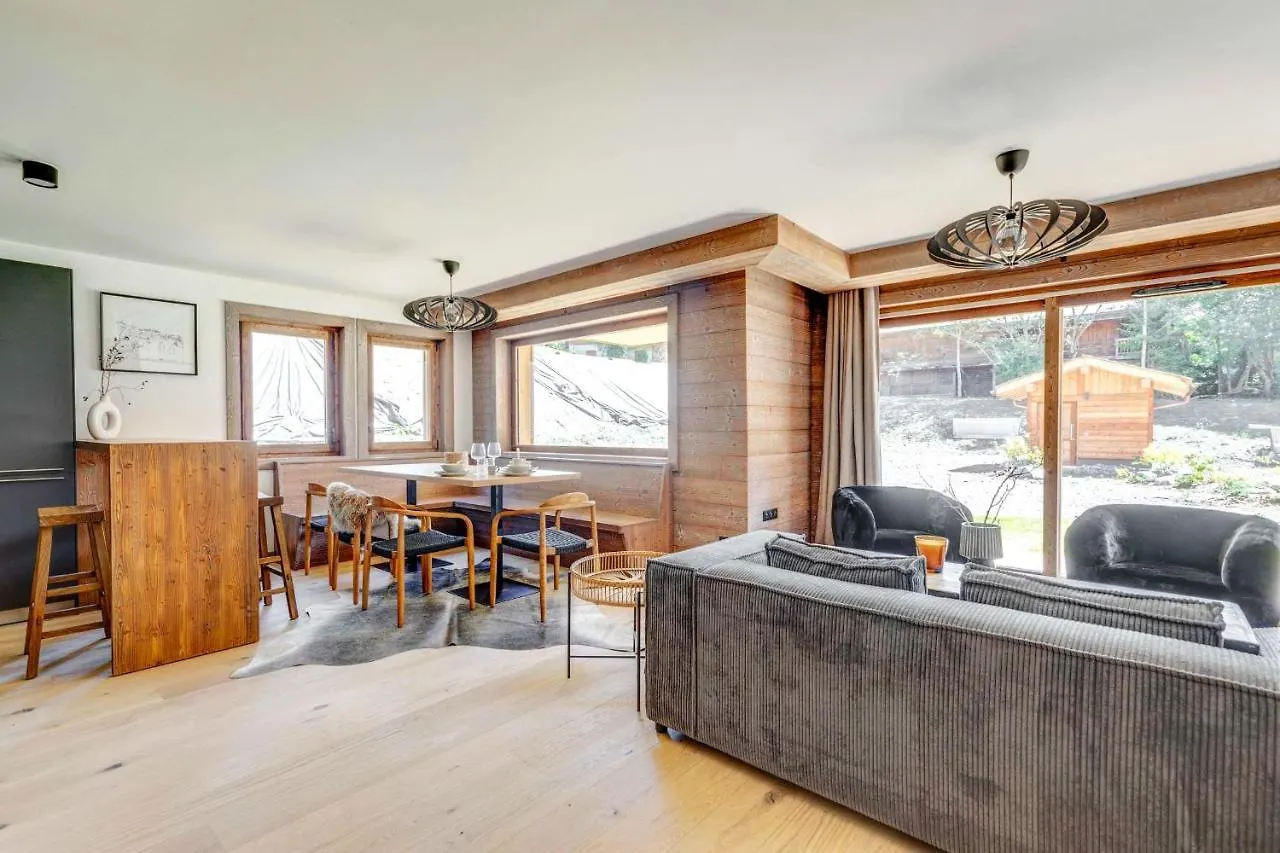 4-Room Apartment With Garden, Gym And Shared Spa Megeve