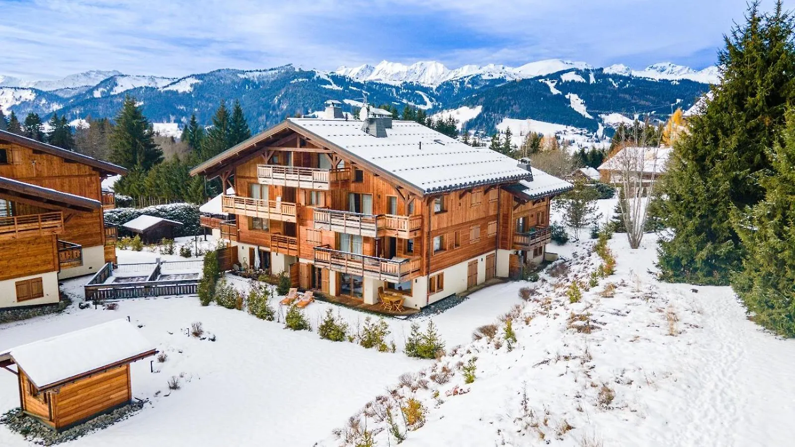4-Room Apartment With Garden, Gym And Shared Spa Megeve